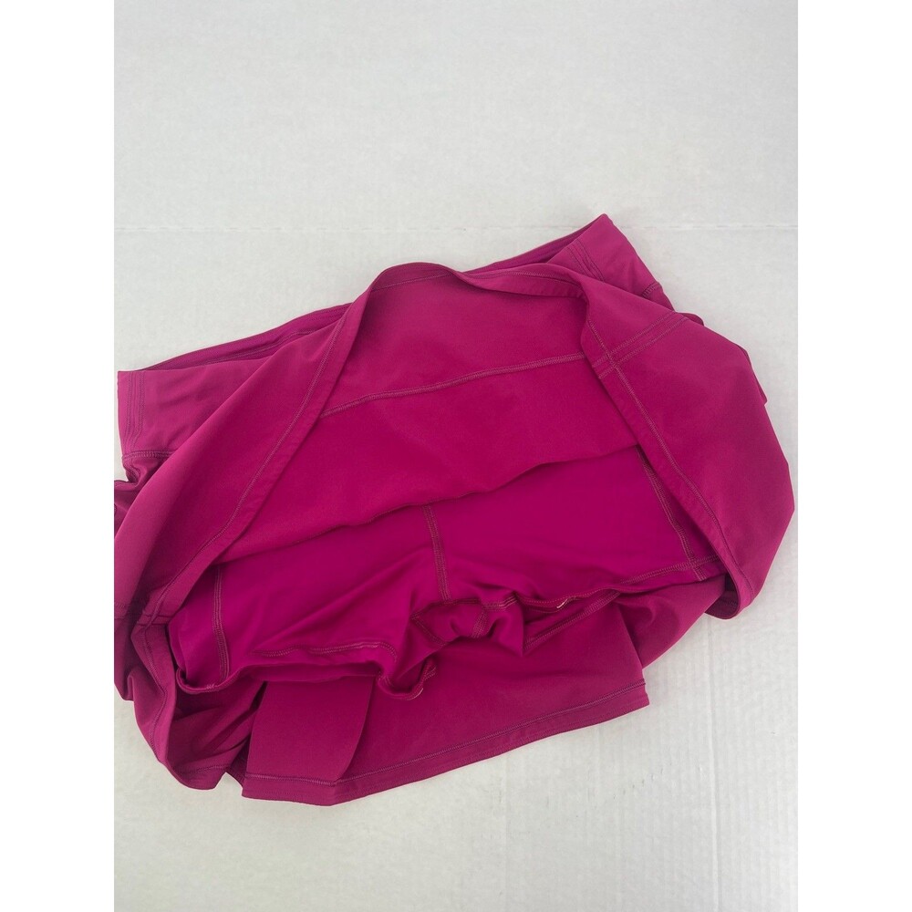 Lululemon Pace Rival Mid Rise Skirt Tall Ripened Raspberry Size 10 Pleated - Picture 8 of 8